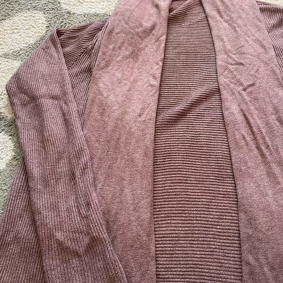 Lululemon size S/M Pink Brown sundown wrap Open Front Cardigan - Picture 5 of 9